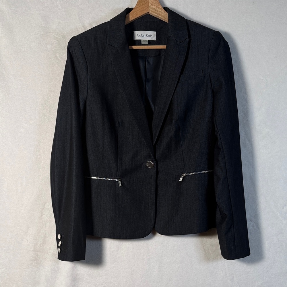 Calvin Klein Women's Dark Charcoal Blazer
